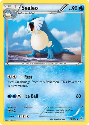 Image of Sealeo 025  - Reverse Holofoil XY  Flashfire - Uncommon