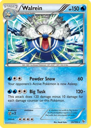 Image of Walrein 026  XY  Flashfire - Rare