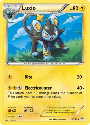 Image of Luxio 033  XY  Flashfire - Uncommon