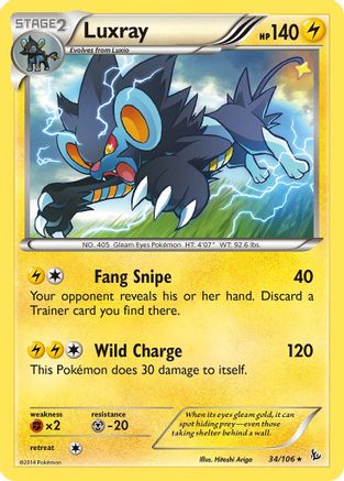Image of Luxray 034/106  XY  Flashfire - Rare