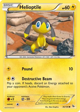 Image of Helioptile 036  XY  Flashfire - Common