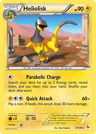 Image of Heliolisk 037  XY  Flashfire - Rare