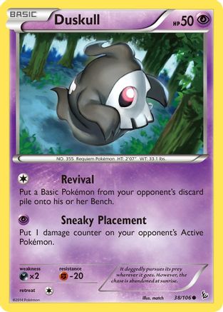 Image of Duskull 038  - Reverse Holofoil XY  Flashfire - Common