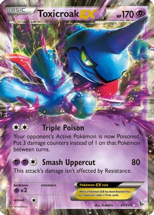 Image of Toxicroak EX 041/106  - Holofoil XY  Flashfire - Ultra Rare