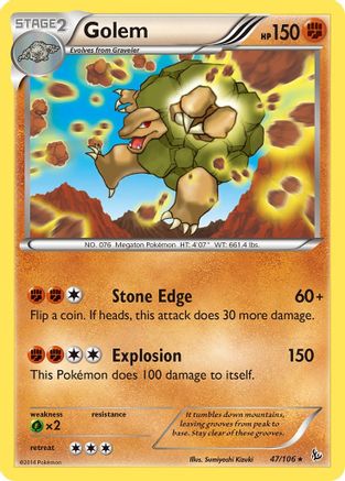 Image of Golem 047  XY  Flashfire - Rare