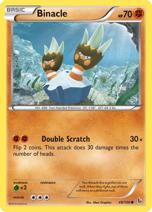 Image of Binacle 048  - Reverse Holofoil XY  Flashfire - Common