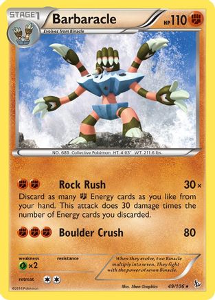 Image of Barbaracle 049  XY  Flashfire - Rare
