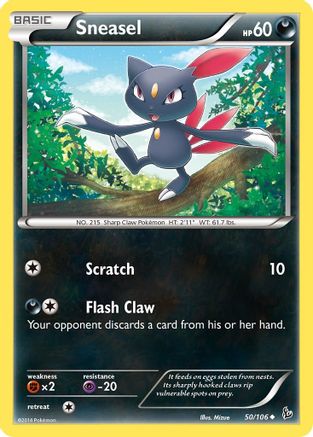 Image of Sneasel (50) 050  - Reverse Holofoil XY  Flashfire - Uncommon