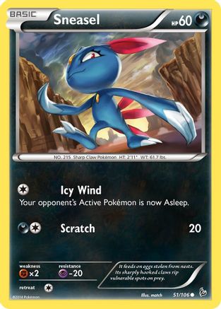 Image of Sneasel (51) 051  - Reverse Holofoil XY  Flashfire - Common