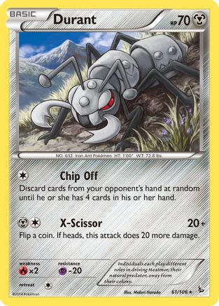 Image of Durant 061  - Reverse Holofoil XY  Flashfire - Rare