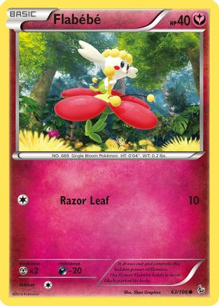 Image of Flabebe (63) 063  - Reverse Holofoil XY  Flashfire - Common
