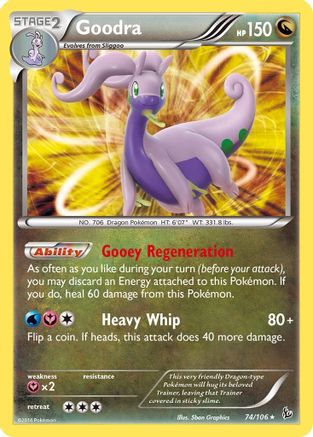 Image of Goodra 074/106  - Reverse Holofoil XY  Flashfire - Holo Rare