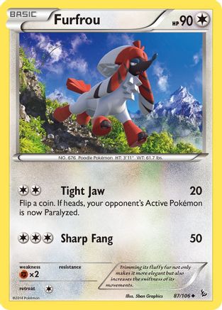 Image of Furfrou 087/106  XY  Flashfire - Uncommon