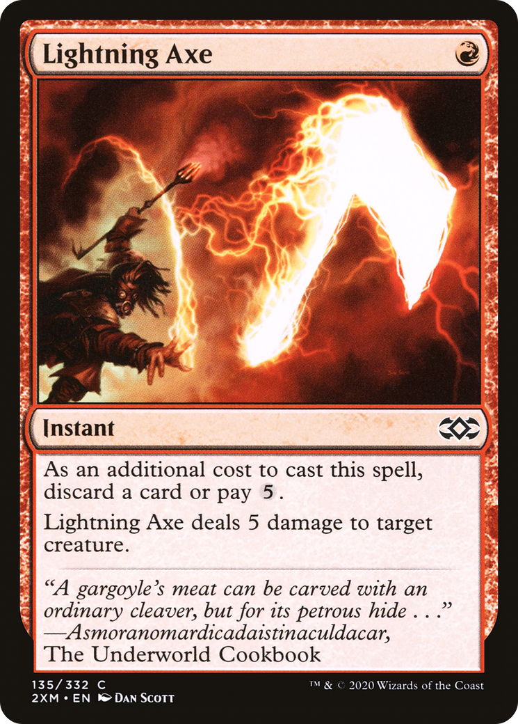 Image of Lightning Axe (2XM-135) - Double Masters Foil