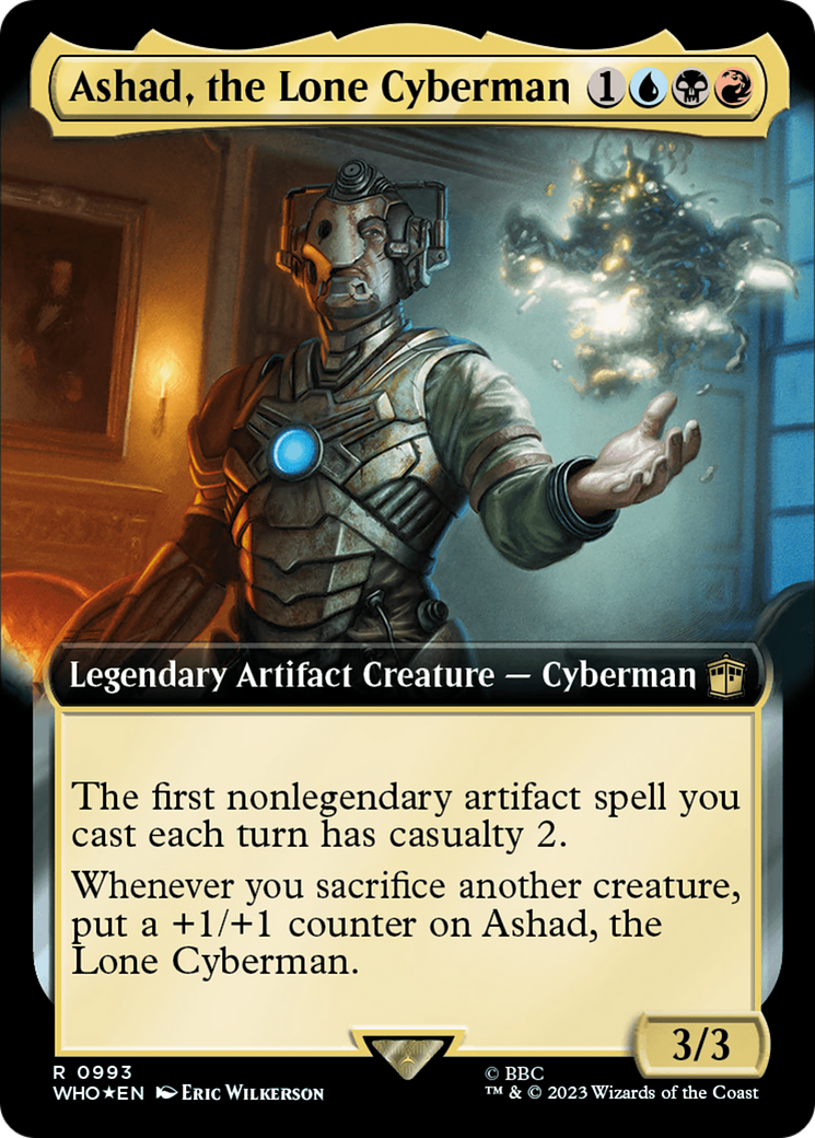 Image of Ashad, the Lone Cyberman (Extended Art) (Surge Foil) (WHO-993) - Doctor Who: (Extended Art) Foil