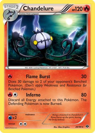 Image of Chandelure 020  - Reverse Holofoil Next Destinies - Holo Rare