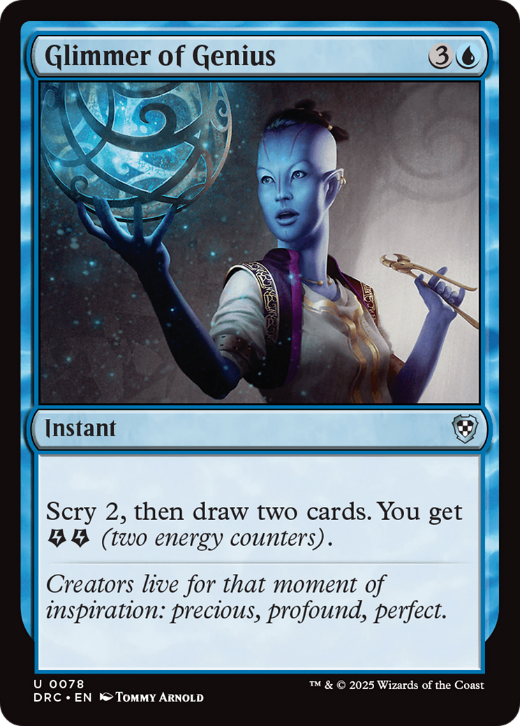 Image of Glimmer of Genius (DRC-078) - Commander: Aetherdrift