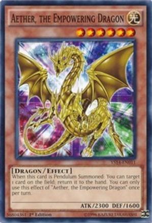 Image of Aether, the Empowering Dragon (YS14-EN011) - Super Starter: Space-Time Showdown 1st Edition