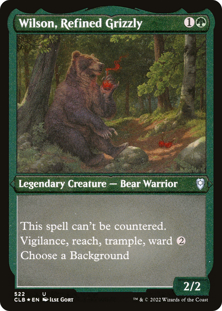 Image of Wilson, Refined Grizzly (Foil Etched) (CLB-522) - Commander Legends: Battle for Baldur's Gate Foil