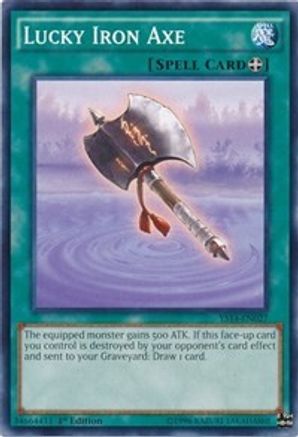 Image of Lucky Iron Axe (YS14-EN027) - Super Starter: Space-Time Showdown 1st Edition