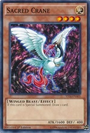Image of Sacred Crane (YS14-ENA05) - Super Starter: Space-Time Showdown Power-Up Pack 1st Edition