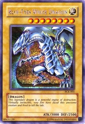 Image of Blue-Eyes White Dragon (Power of Chaos: Kaiba the Revenge) (PCK-001) - Yu-Gi-Oh! Video Game Promotional Cards Unlimited
