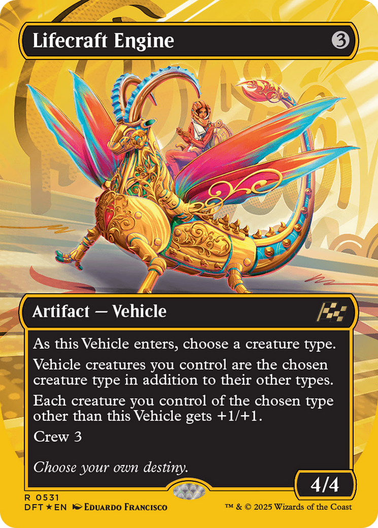 Image of Lifecraft Engine (Borderless) (First-Place Foil) (DFT-531) - Aetherdrift (Borderless) Foil