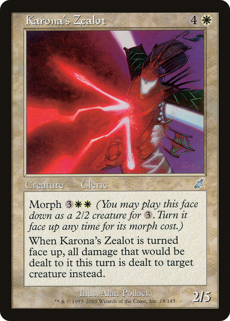 Image of Karona's Zealot (SCG-018) - Scourge Foil