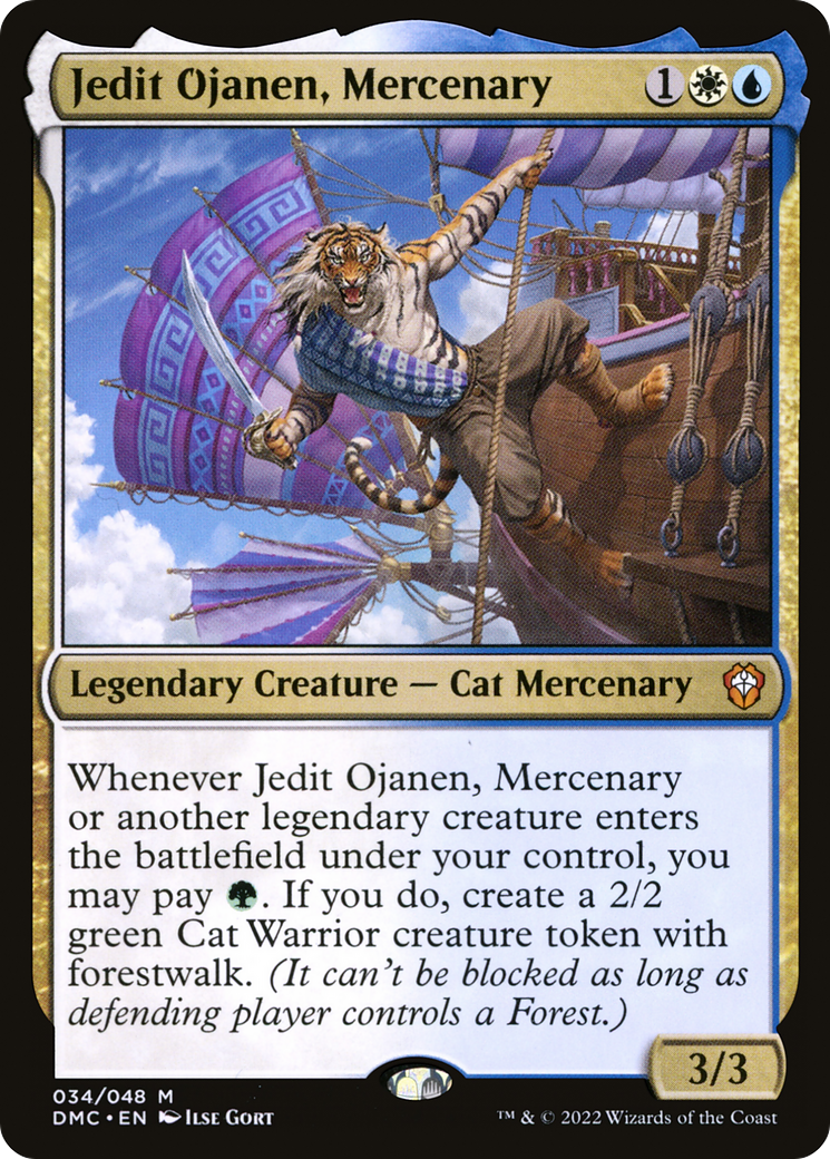 Image of Jedit Ojanen, Mercenary (DMC-034) - Dominaria United Commander Foil