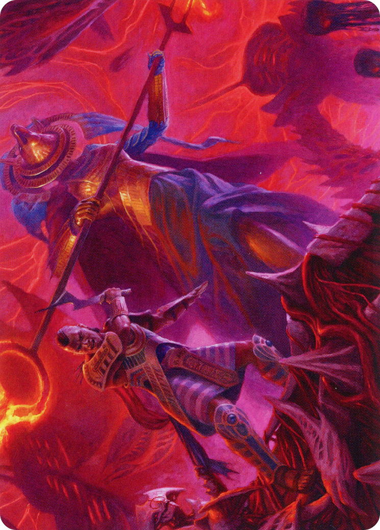Image of Djeru and Hazoret // Djeru and Hazoret (AMOM-044) - March of the Machine Art Series (Borderless) Foil