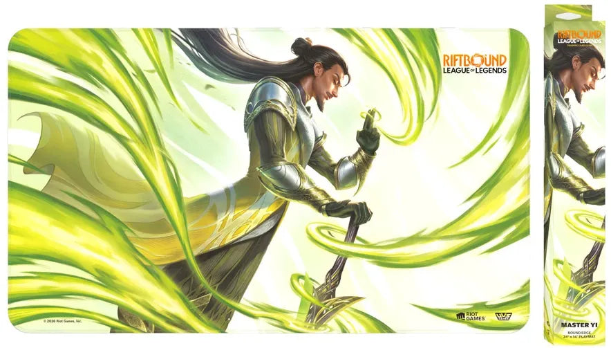 Image of RIFTBOUND TCG: LEAGUE OF LEGENDS: SET 3 UNLEASHED PLAYMAT: MASTER YI WUJU MASTER