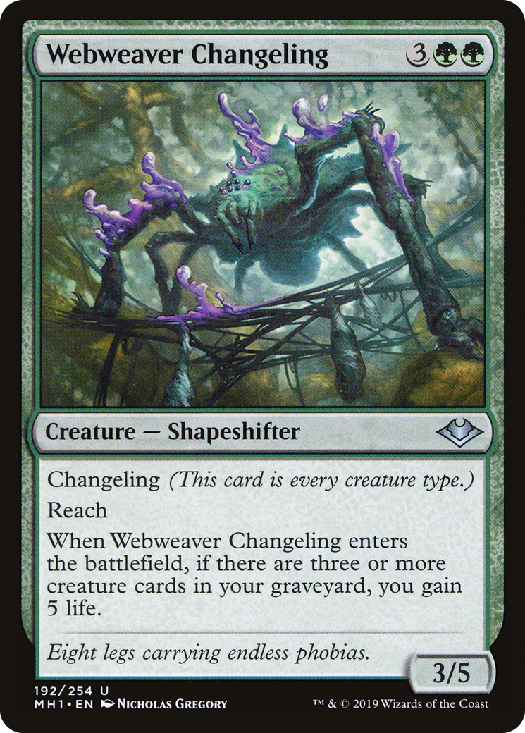 Image of Webweaver Changeling (MH1-192) - Modern Horizons Foil
