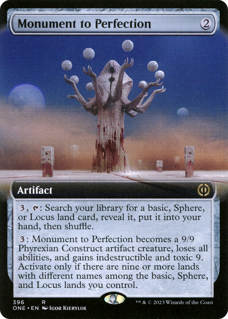Image of Monument to Perfection (Extended Art) (ONE-396) - Phyrexia: All Will Be One: (Extended Art) Foil