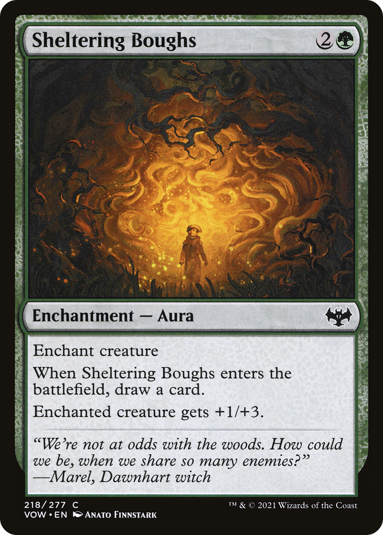 Image of Sheltering Boughs (VOW-218) - Innistrad: Crimson Vow Foil