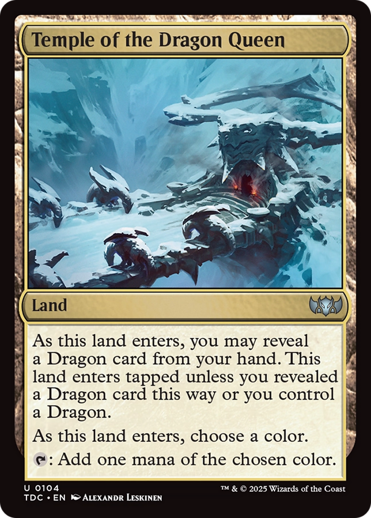 Image of Temple of the Dragon Queen (TDC-104) - Commander: Tarkir: Dragonstorm
