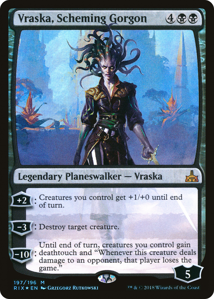 Image of Vraska, Scheming Gorgon (RIX-197) - Rivals of Ixalan Foil
