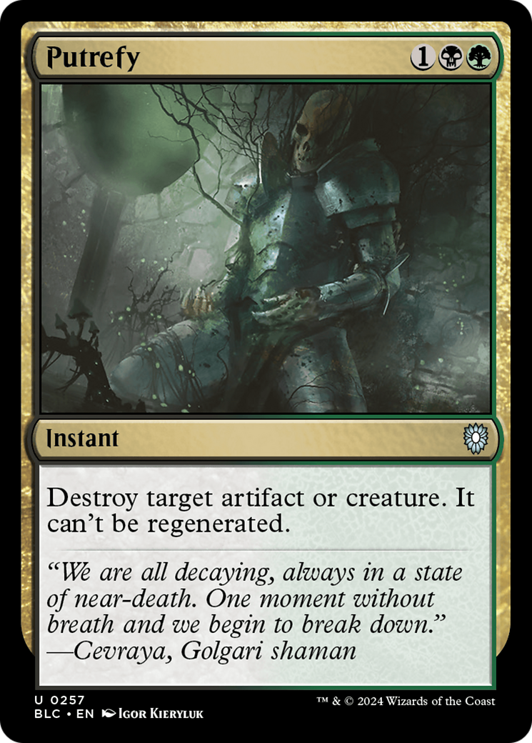 Image of Putrefy (BLC-257) - Bloomburrow Commander