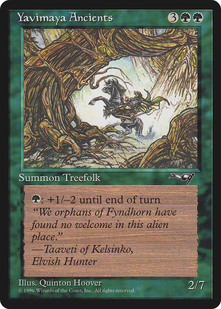 Image of Yavimaya Ancients (Rearing Horse) (ALL-092) - Alliances