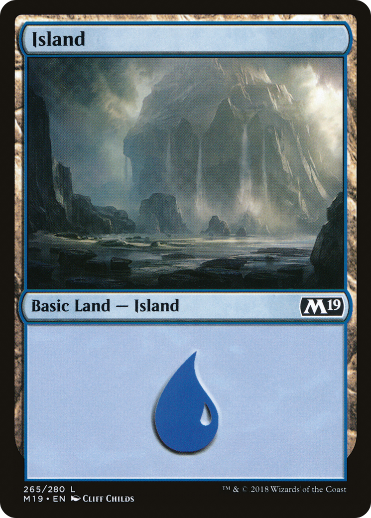 Image of Island (265) (M19-265) - Core Set 2019 Foil