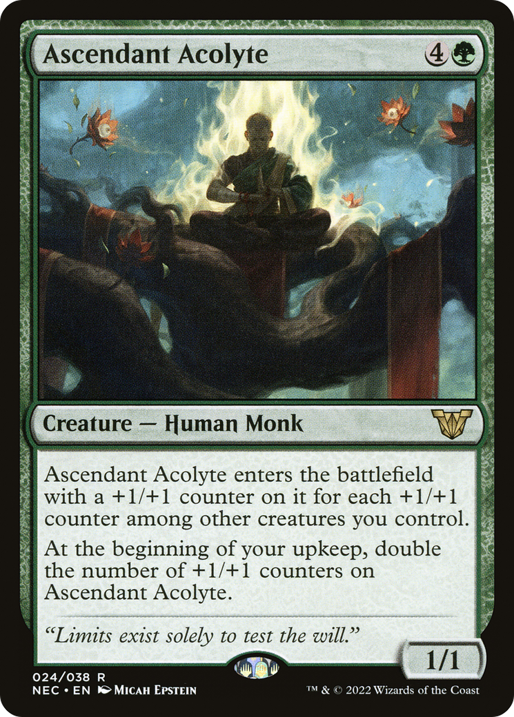 Image of Ascendant Acolyte (NEC-024) - Neon Dynasty Commander