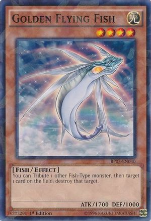 Image of Golden Flying Fish (Shatterfoil) (BP03-EN040) - Battle Pack 3: Monster League 1st Edition