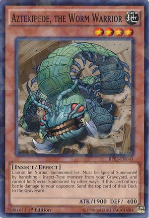 Image of Aztekipede, the Worm Warrior (Shatterfoil) (BP03-EN041) - Battle Pack 3: Monster League 1st Edition