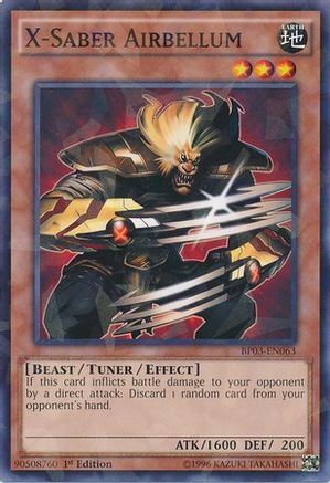 Image of X-Saber Airbellum (Shatterfoil) (BP03-EN063) - Battle Pack 3: Monster League 1st Edition