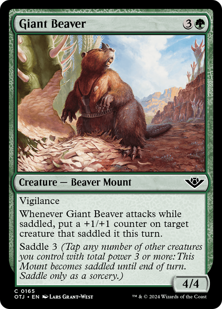 Image of Giant Beaver (OTJ-165) - Outlaws of Thunder Junction Foil