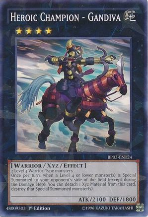 Image of Heroic Champion - Gandiva (Shatterfoil) (BP03-EN124) - Battle Pack 3: Monster League 1st Edition