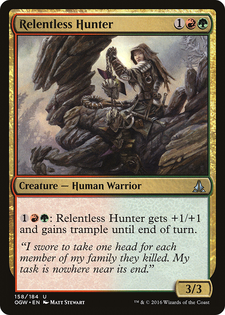 Image of Relentless Hunter (OGW-158) - Oath of the Gatewatch Foil