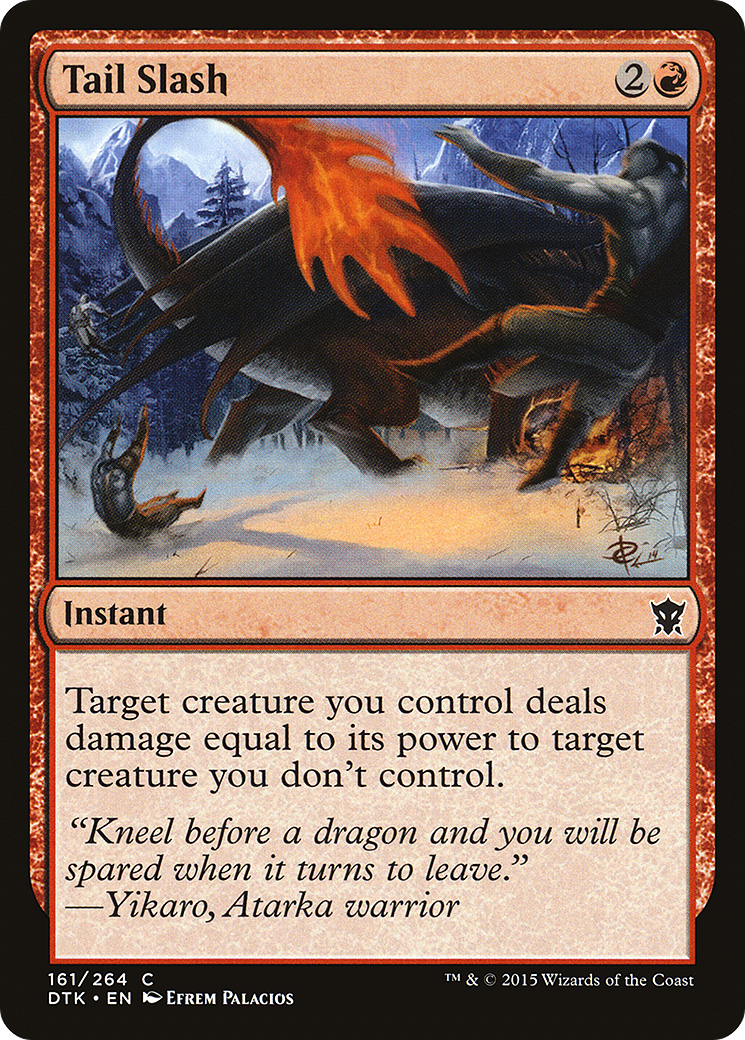 Image of Tail Slash (DTK-161) - Dragons of Tarkir
