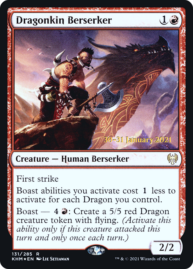 Image of Dragonkin Berserker (PRE-131S) - Kaldheim Promos Foil