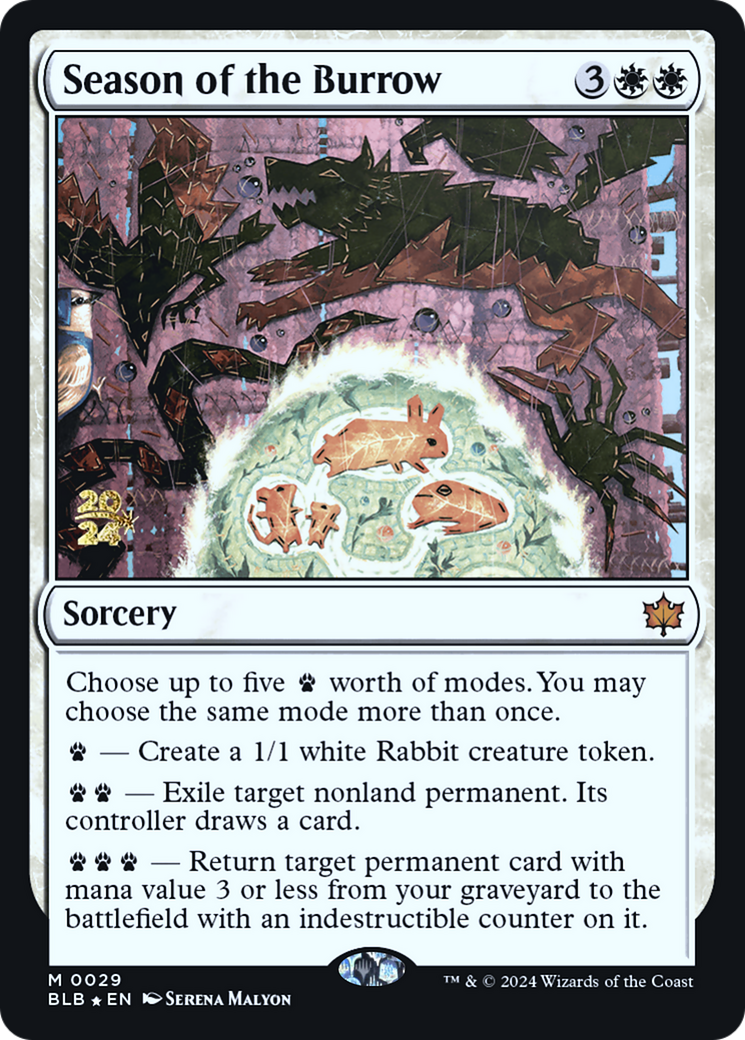 Image of Season of the Burrow (PRE-029) - Bloomburrow Promos Foil
