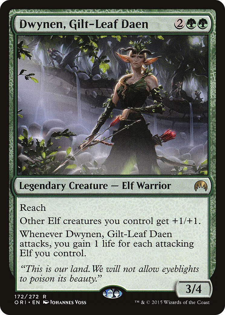 Image of Dwynen, Gilt-Leaf Daen (ORI-172) - Magic Origins Foil